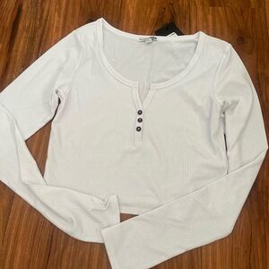 FashionNova Long Sleeve White Top